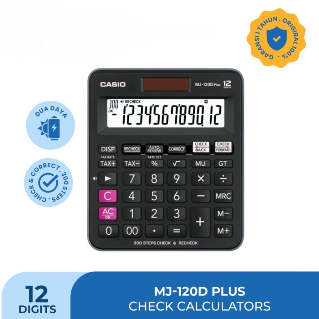 

CALCULATOR / KALKULATOR / CALCULATOR 12 DIGIT / CALCULATOR CASIO MJ120D PLUS