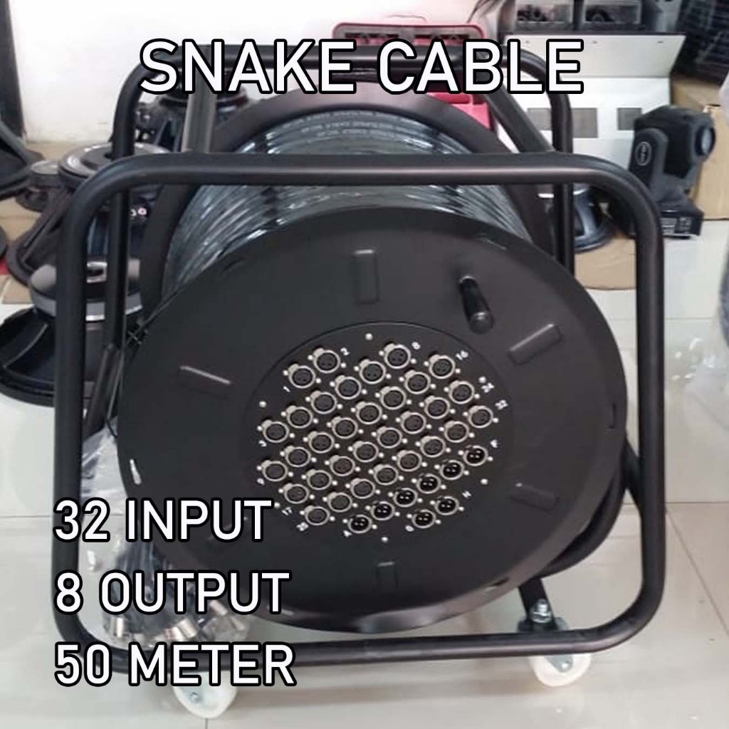 Snake Cable Kabel Snake Input 32 Channel / Output 8 Channel Panjang 50 meter 2 Way