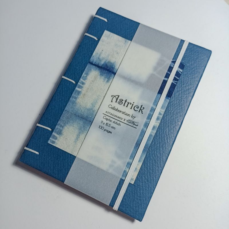 

Astrick indigo handstitched notebook A6 by Astaguna x Trick O' Thread