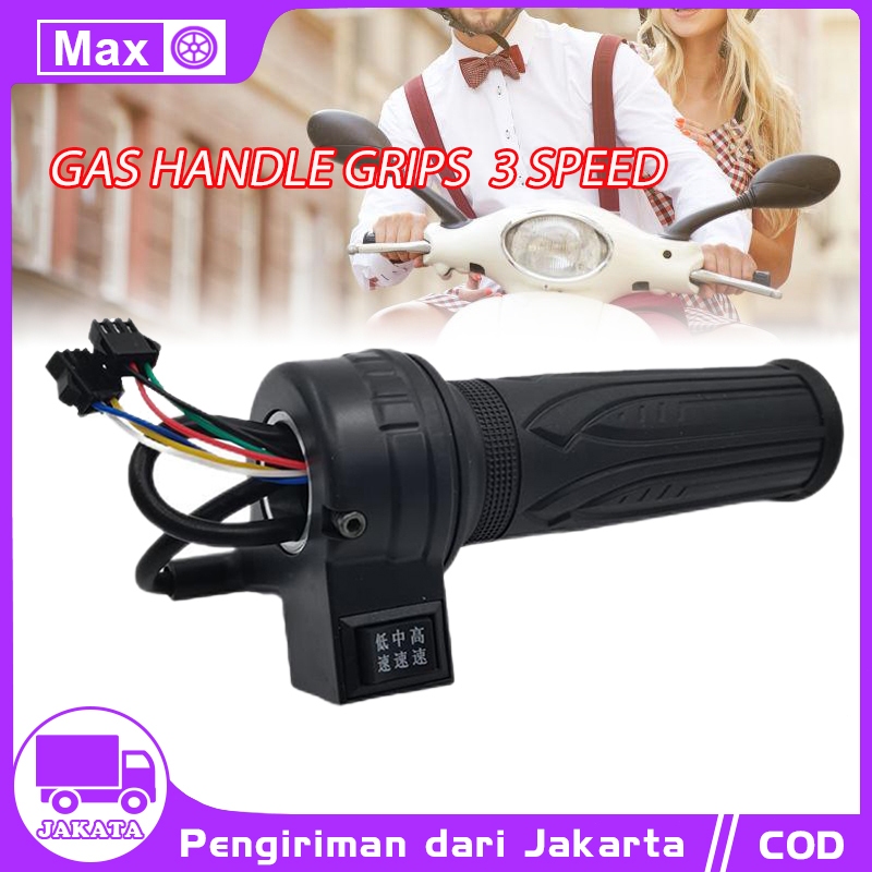 Gas Sepeda Listrik 3 Speed Universal / Handle Grip Gas Sepeda Listrik Konversi Sepeda Elektronik