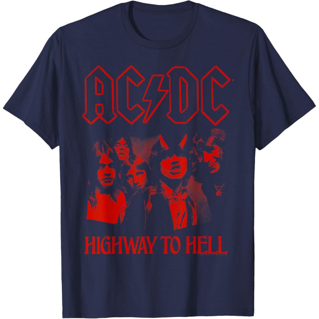 Baju Dewasa AC DC - If You Want Blood T-Shirt Fashion Pakaian Atasan Kaos Laki Pria Wanita Model Ter