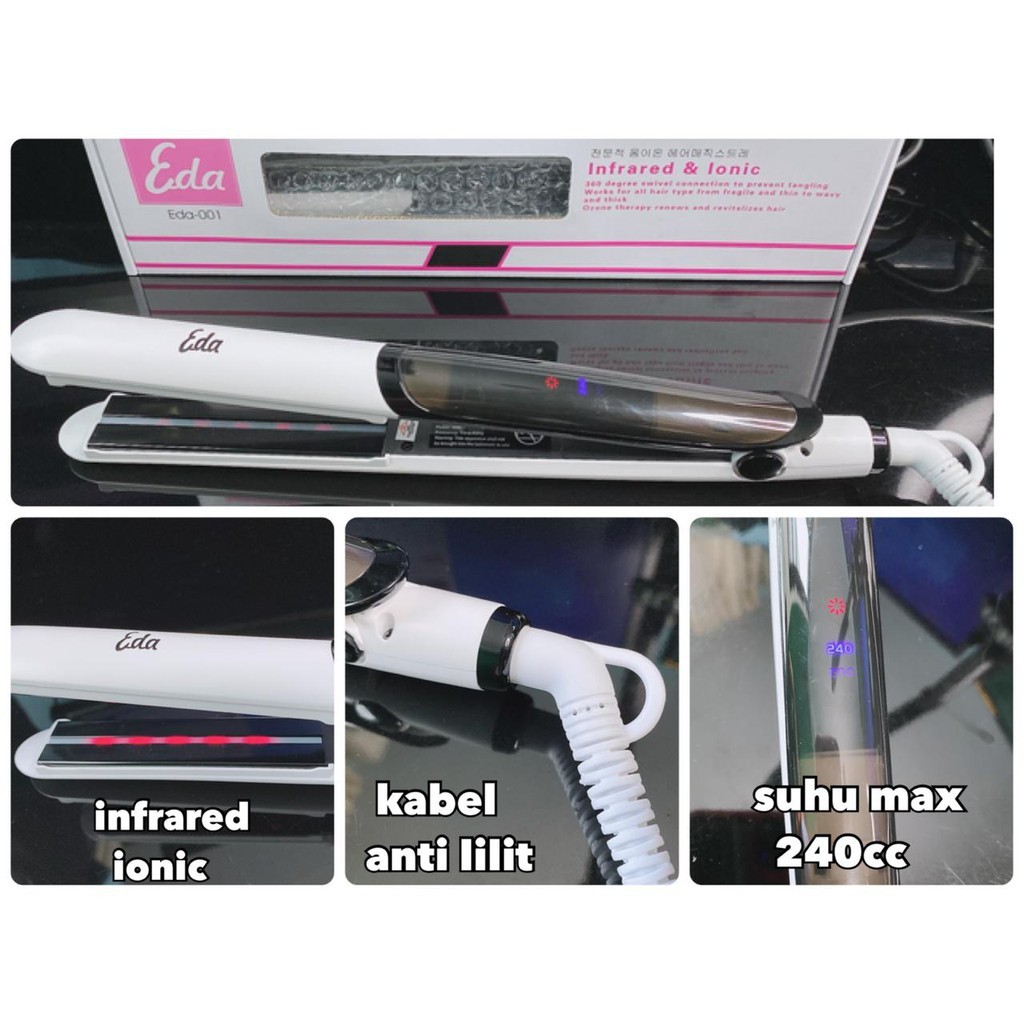 ORIGINAL & TERBAGUS Catokan EDA infrared & ionic sistem eda-001 , catokan rambut 2in1 , catok korea