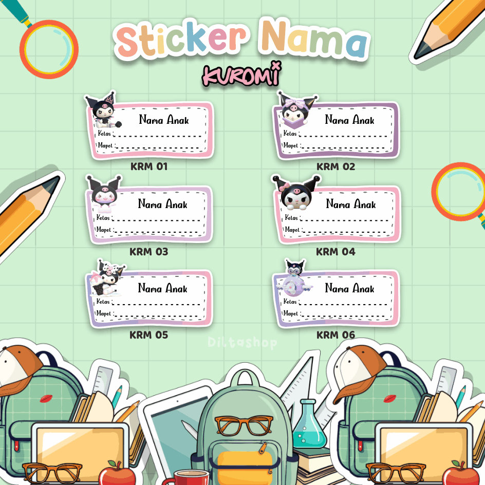 

STIKER MATA PELAJARAN ISI 40pcs - Stiker Label Nama - Stiker Nama - Stiker Buku - Sticker Label