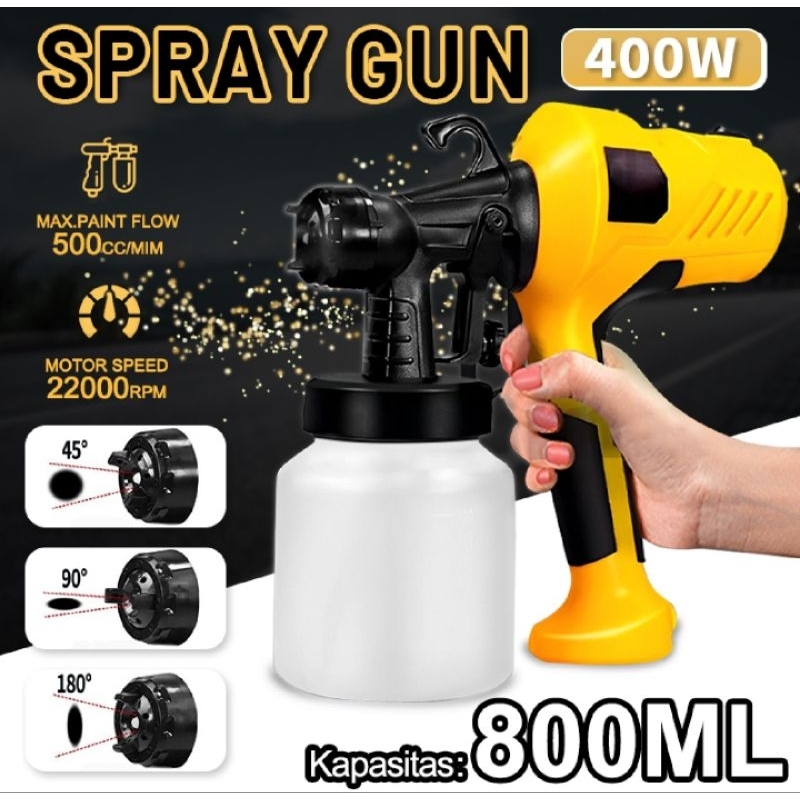 REAIM Electric Spray Gun Portable 800ML mesin Cat semprot spray gun