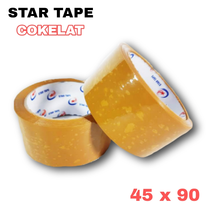 

Lakban Cokelat 45 x 90 bc Tebal 0,45 Micron Isi 1 Roll / Lakban Solatip Isolasi OPP