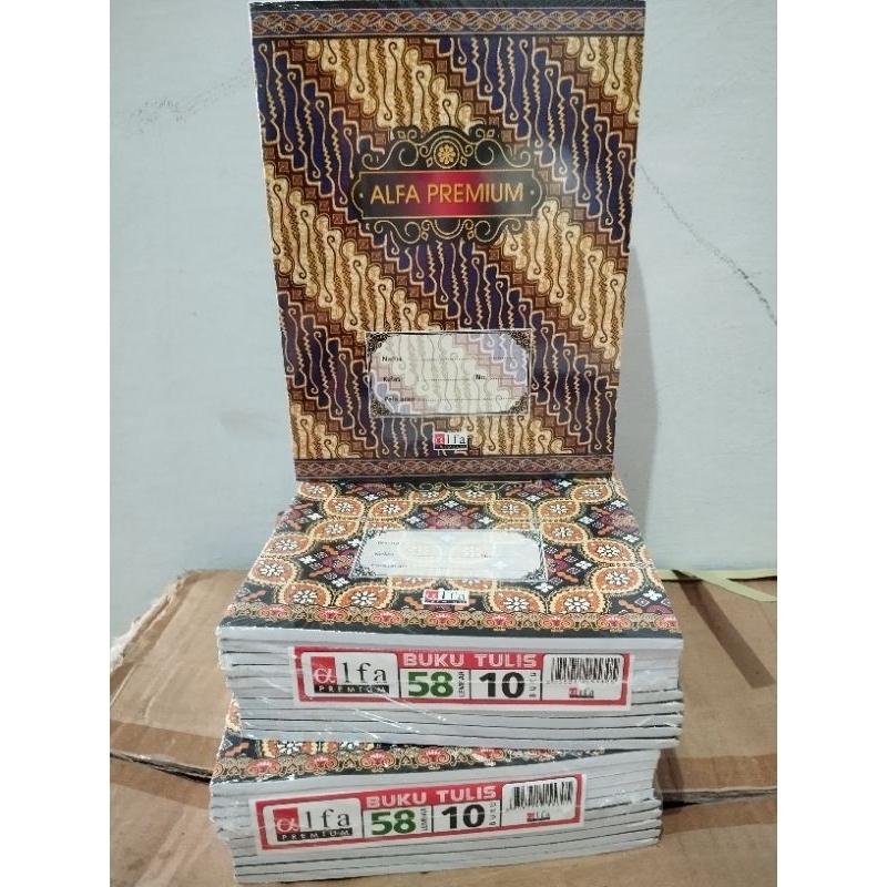 

(10PCS) 1 PAK BUKU TULIS ALFA PREMIUM ISI 58 TEBAL