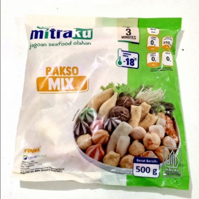 

Mitraku bakso ikan mix 500gr / mix seafood