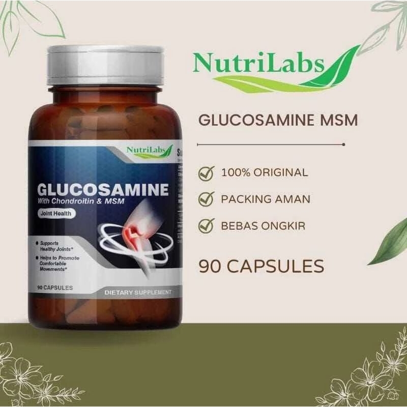 Nutrilabs Glucosamine With Chondroitin MSM Obat Nyeri Sendi Tulang Otot Lutut Pinggang
