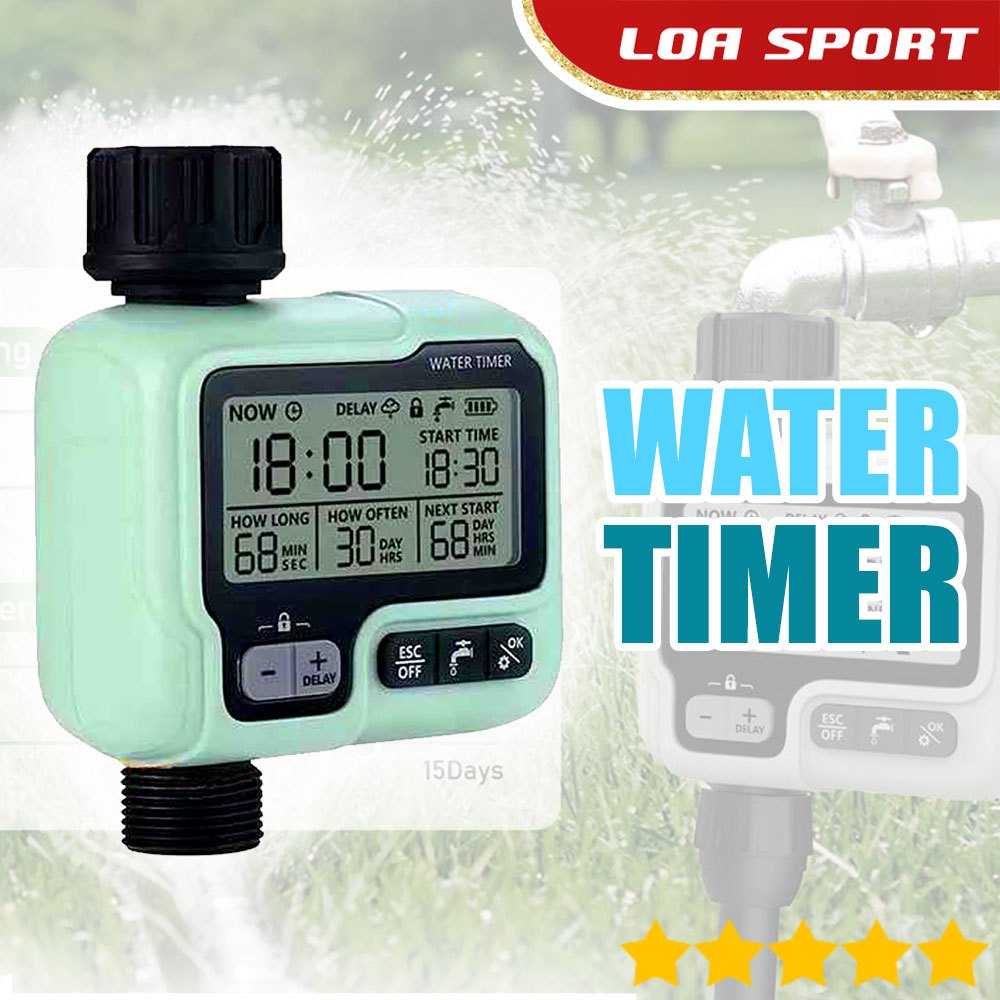 Timer Stop Kran Air Otomatis Penyiram Tanaman Display Digital