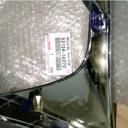 Garnish chrome bumper grill radiator kiri Alphard Vellfire 2018 keatas