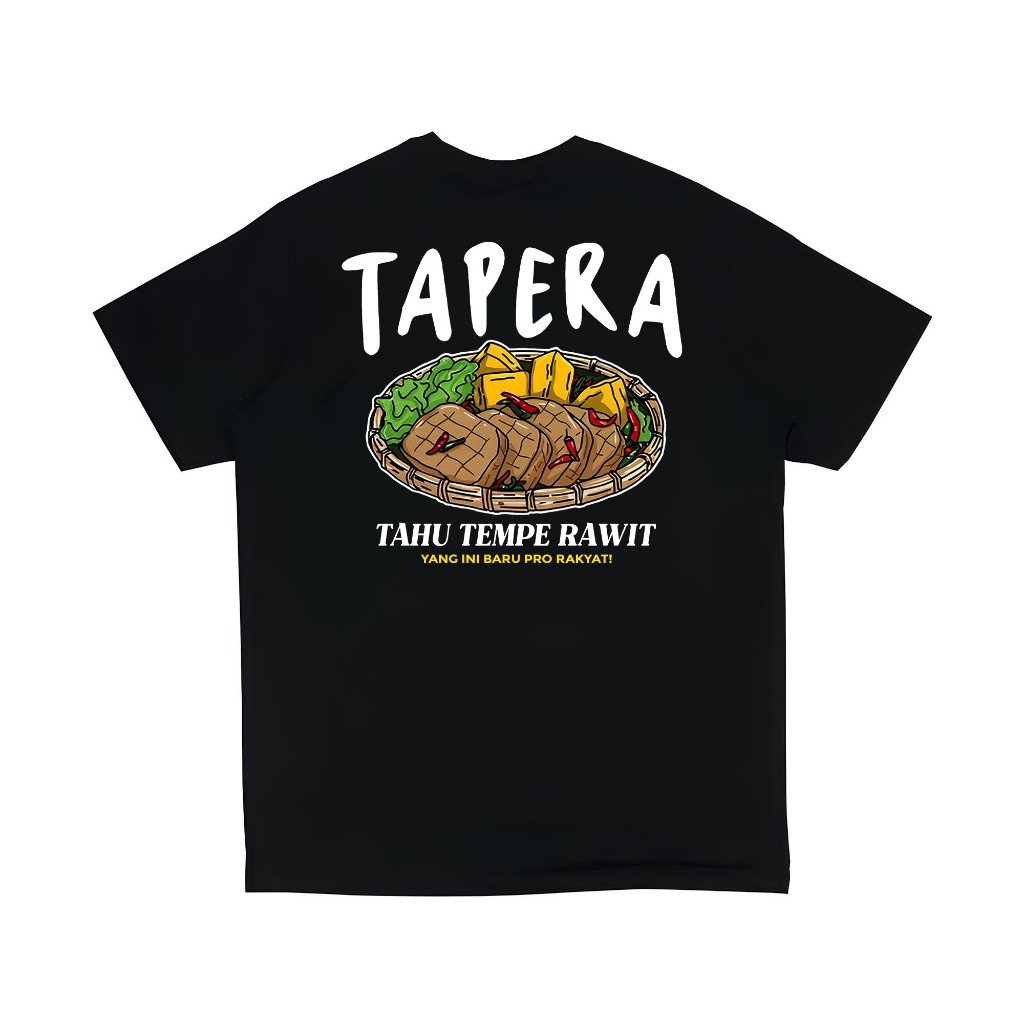 Aloomni Kaos TAPERA - Tahu Tempe Rawit bahan combed 30s
