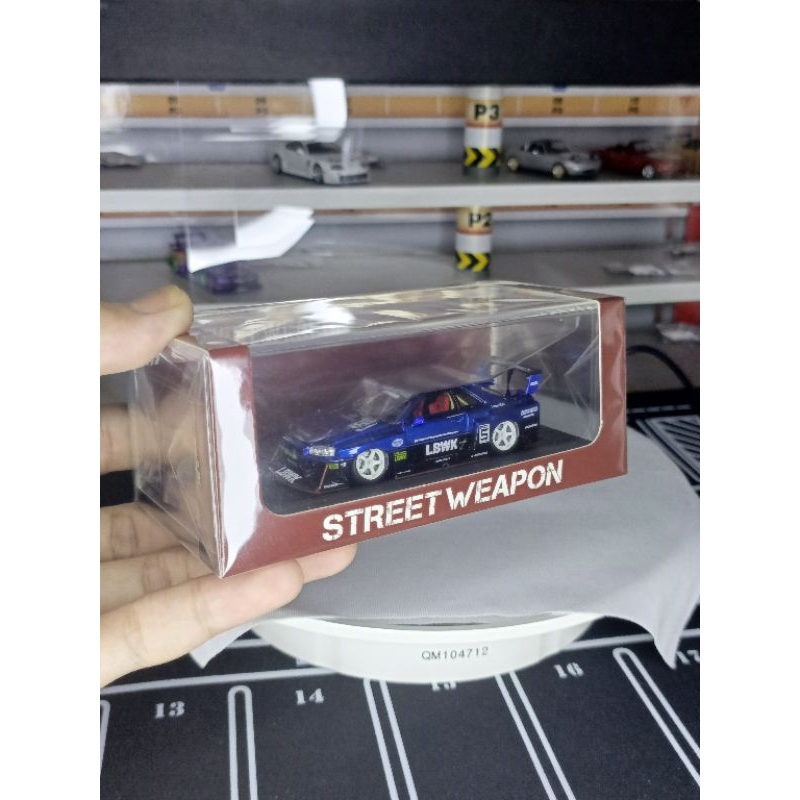 STREET WEAPON NISSAN SKYLINE ER34 LIBERTY WALK LBWK BLUE BIRU OPEN HOOD
