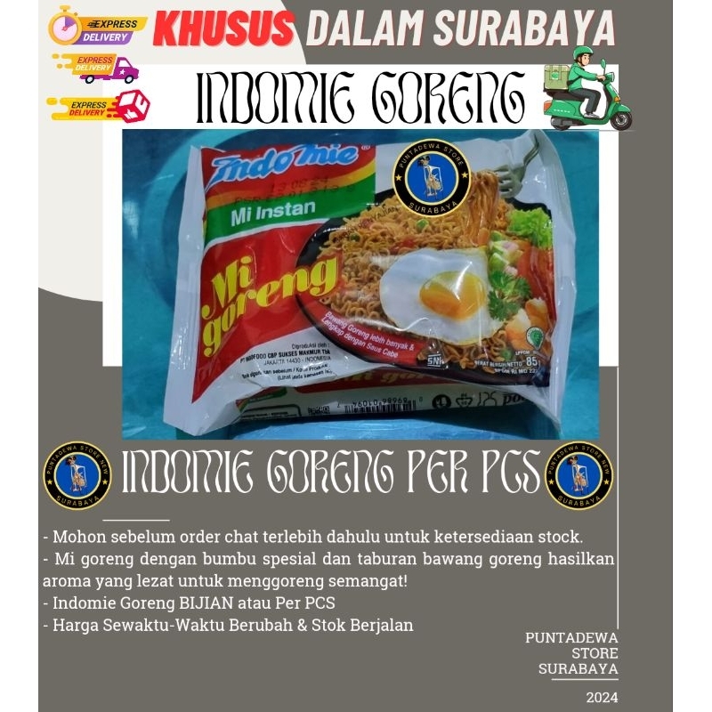 

Indomie goreng original mie instan 85gr | Indomie Goreng 5 pcs x 85gr termurah/murah Instan Surabaya