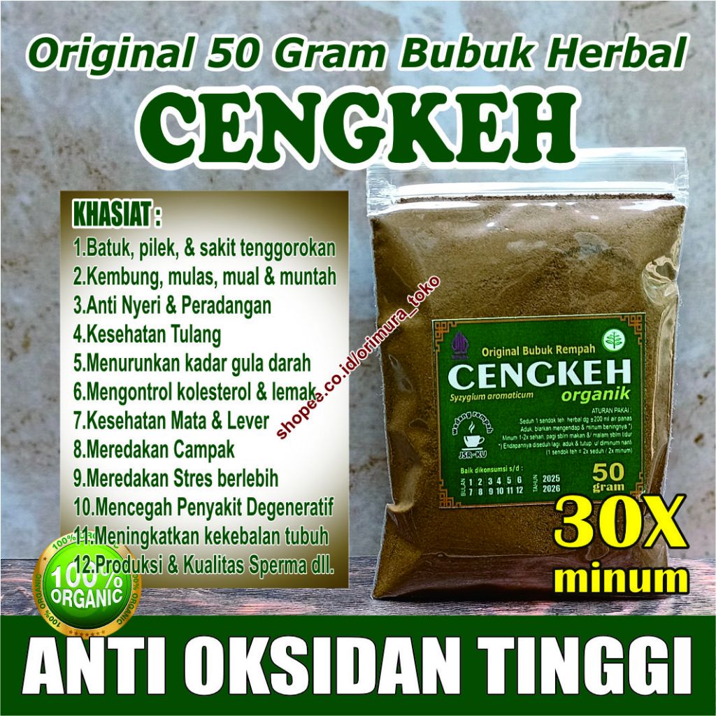 

CENGKEH ORGANIK bubuk >> Antioksidan Tinggi – Mencegah Penyakit Degeneratif <<