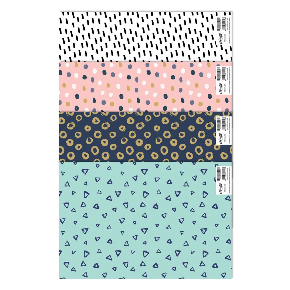 

SERENTAK Kertas Kado Aesthetic Wrapping Paper Harvest isi 4 Simplicities