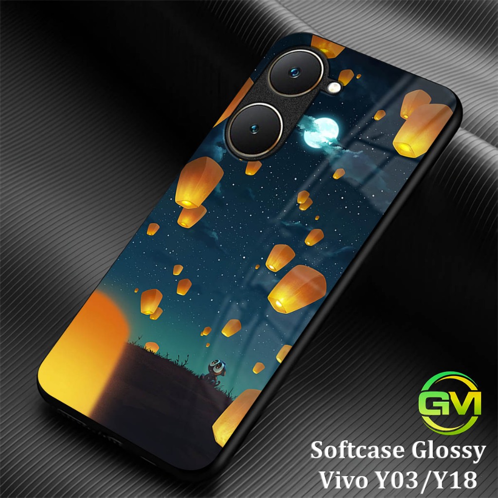 Softcase Glossy Vivo Y03 | Y18 |GM56| Case Vivo Casing Hp Y03 Y18 Silikon Kaca Kilau Mika Hp