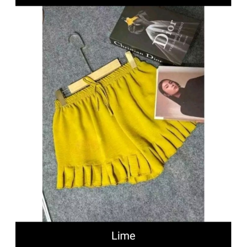 HOTPANTS RUFFLE/celana pendek wanita kekinian/celana pendek wanita