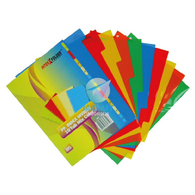 HEBOH 1 Set Divider Plastik Pembatas Kertas Binder Note B5 isi 1 Tabs Tab Index 26 Lubang Ring Rings