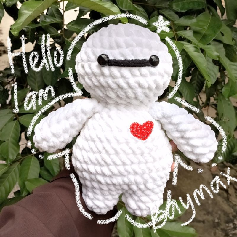 Boneka Baymax rajut || Baymax plushie
