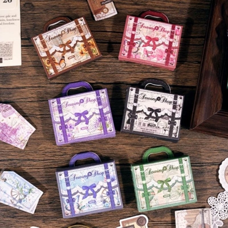 

30 pcs vintage deco sticker Sewing Shop Etory Life washi paper