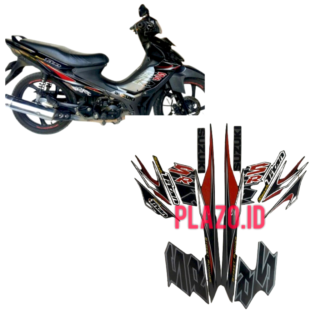 stiker striping motor smash titan 2012 full hitam