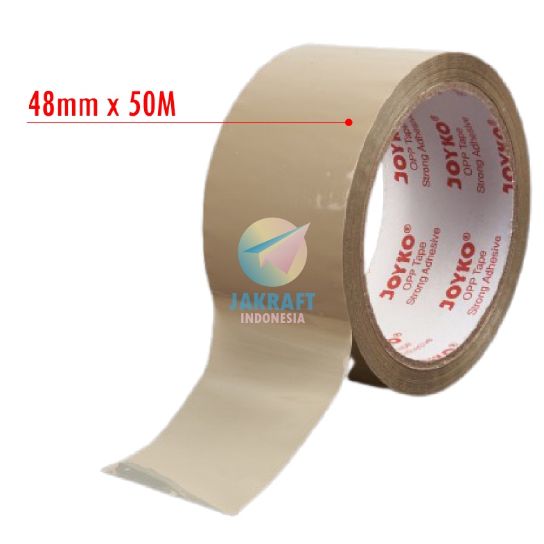 

TERBUKTI 1 Pcs Lakban Cokelat JOYKO 2 Inch 48 mm x 5 Meter Coklat Tan OPP2A5 Adhesive Tape Besar