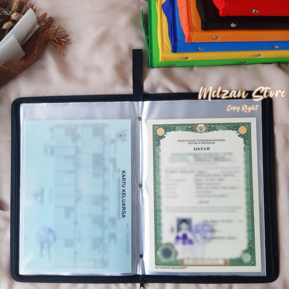 

Map Dokumen Anti Air Resleting isi 4 Lembar Map Ijazah Map Resleting Map Organizer l G7V2