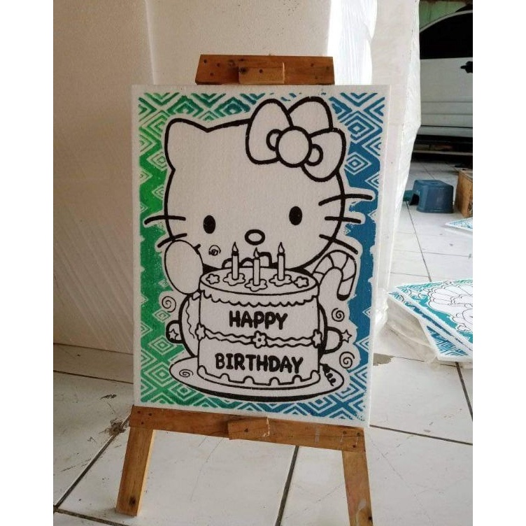 

paket murah 5 pcs Styrofoam Lukis 3x4x1 Rainbow h T4C9