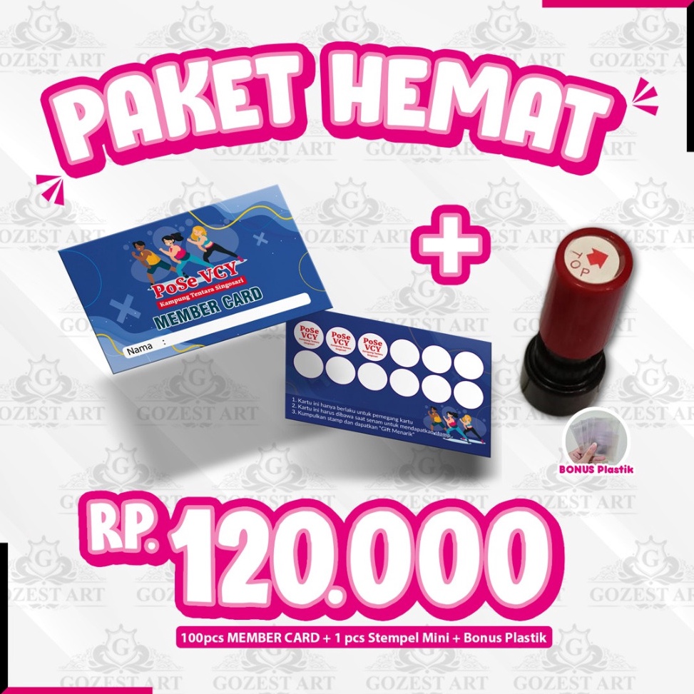 

PAKET HEMAT Member card dan Stamp Loyalty Card Kartu Member Custom Kartu Langganan Stempel t G3P8