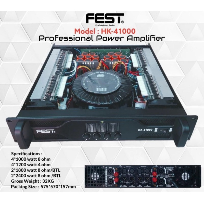 Power Fest HK 41000 hk41000 Original 4 Channel