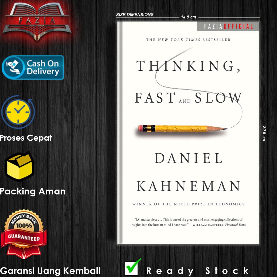 Thinking Fast and Slow by Daniel Kahneman EnglishIndonesia p F4Z3