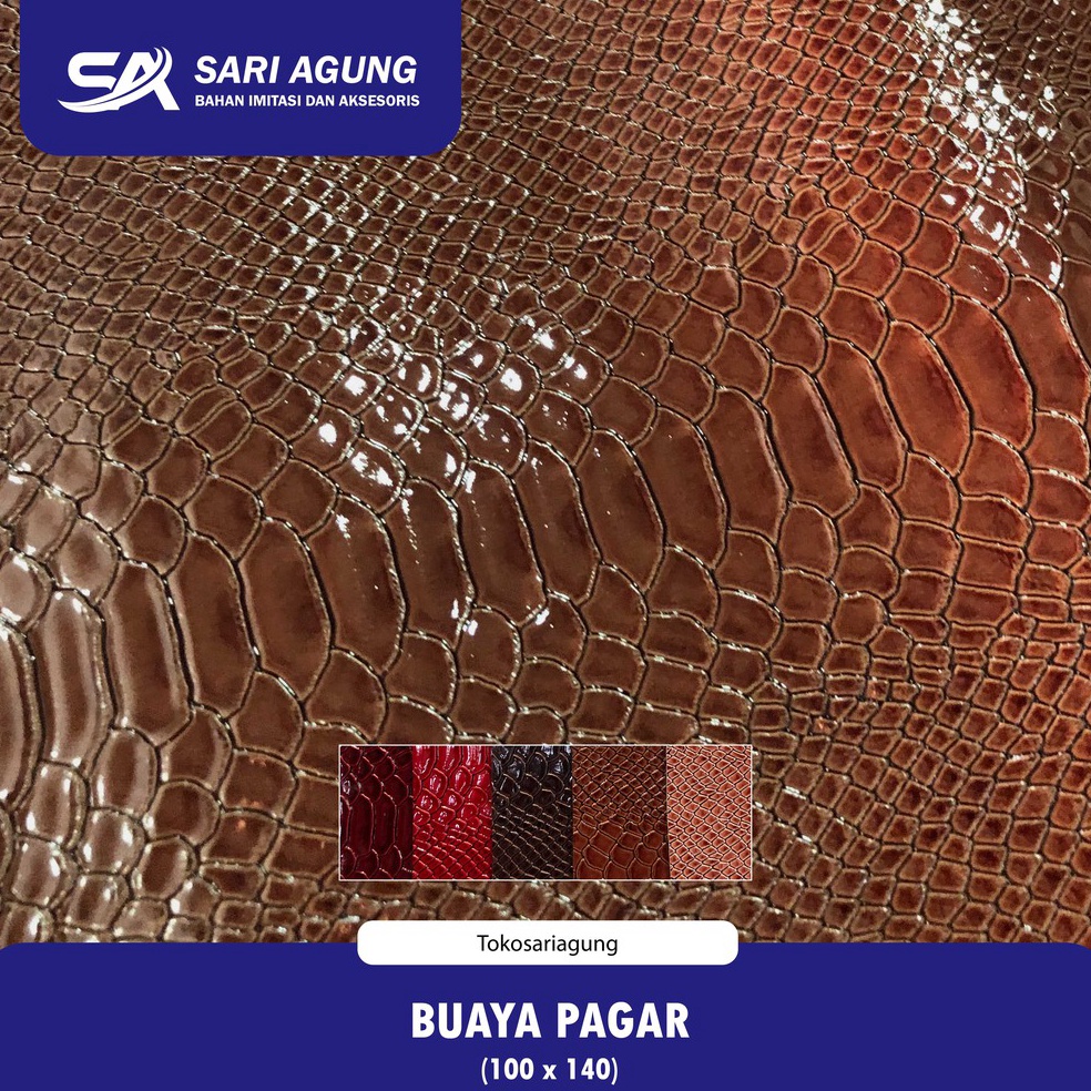 BUAYA PAGAR METER BAHAN KULIT SINTETIS CROCO KILAP KODE D5E4