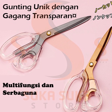 

Gunting Multifungsi Serbaguna Gagang Transparan Unik Elegan Teflon Anti Rust Premium Office Scissors Kantor Sekolah Rumah Kerajinan Kain Kabel r V4H7