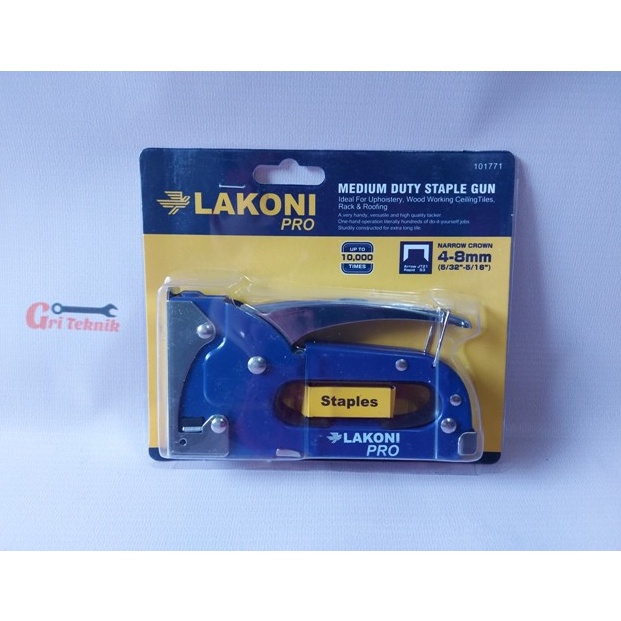 

ORIGINAL 11771 STAPLER TEMBAK JETJO TOOL LAKONI PRO CEKREKAN HEKTER GUN TACKER STAPLES SOFA STAPLES JOK o L1X9