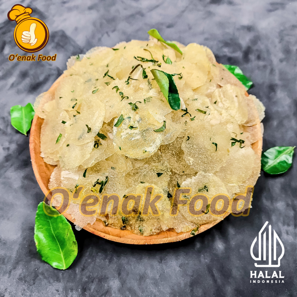 

Kripca Singkong [Keripik Kaca] Pedas & Original Daun Jeruk 500 Gram O'enak Food Makanan Pedas