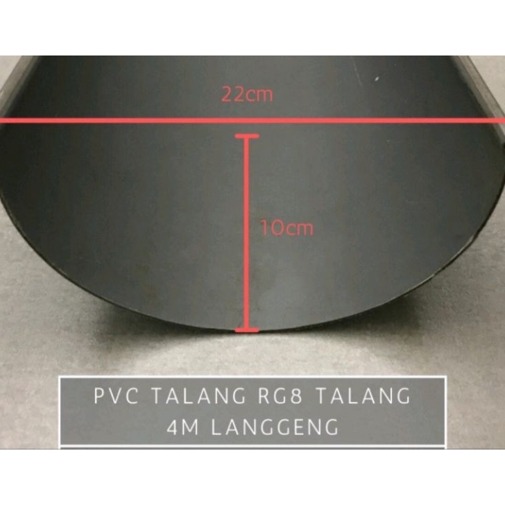 Talang Air PVC Langgeng HR 8 4m 4meter 4mtr Setengah Lingkar