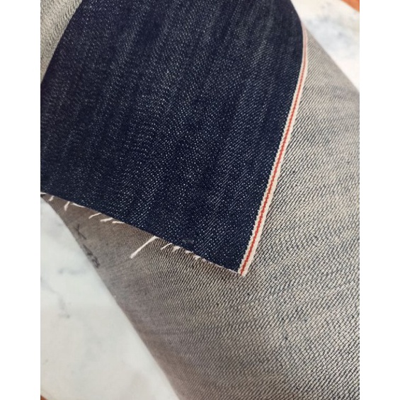 KODE V72J BAHAN KAIN DENIM SELVEDGE 16Oz JEANS DENIM LINE RED WHITE