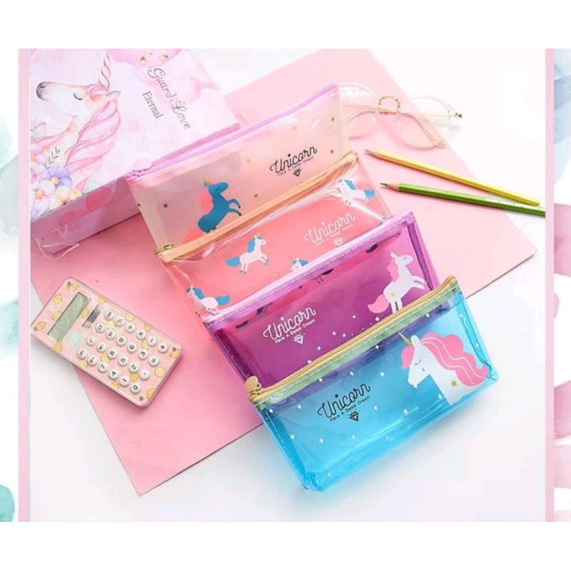

[AJS] Tempat Pensil Unicorn Dream Transparan