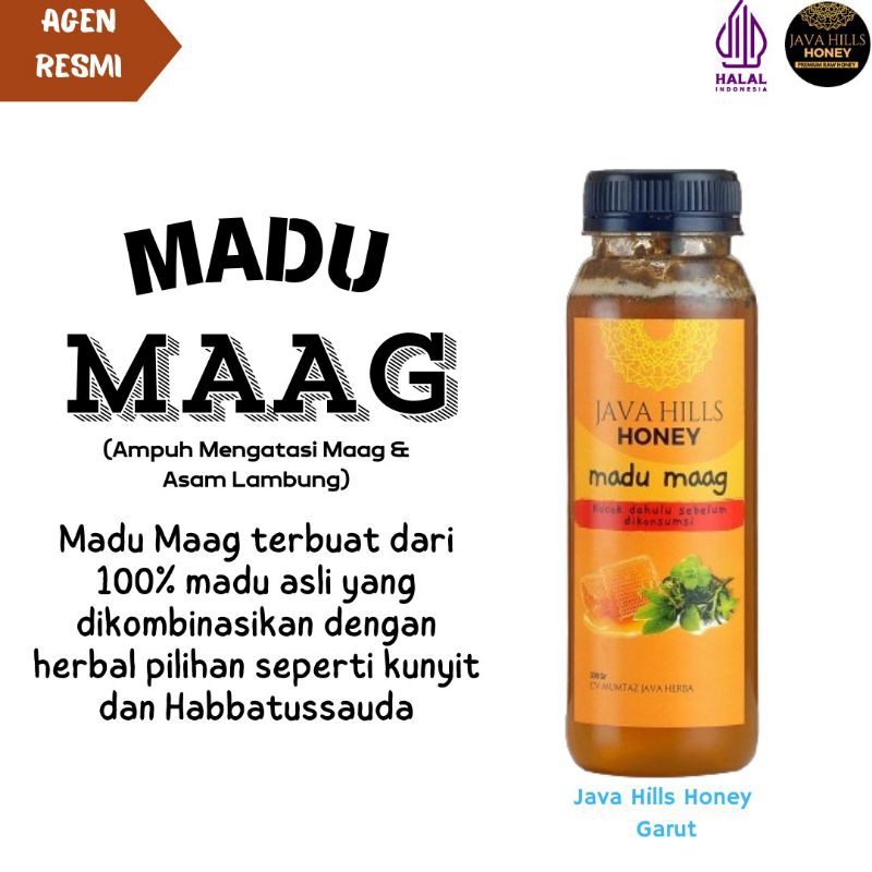 

Madu Magh Java Hills Honey 320gr Asli 100% Bersanad Jelas Mumtaz Herba Asam Lambung murni