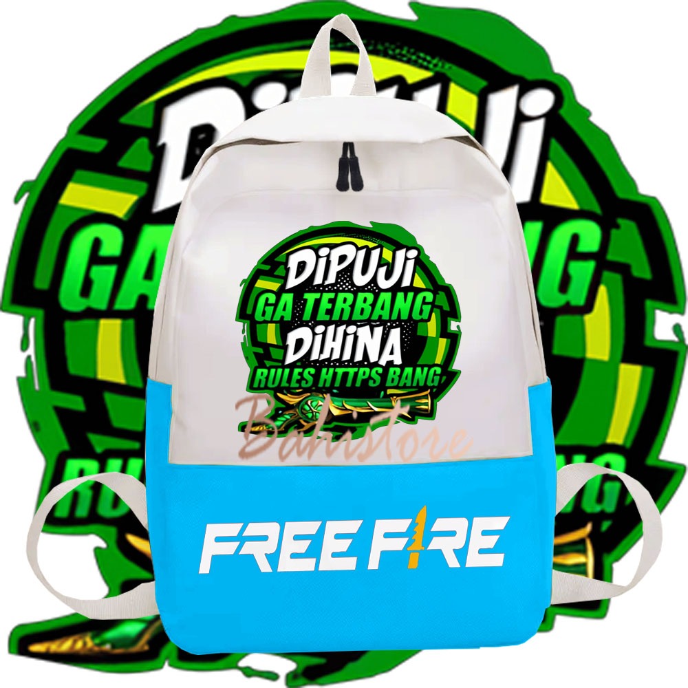 Tas ransel anak TK SD karakter gambar motif FF freefire Di Puji Ga Terbang Di Hina Rules Https Bang 