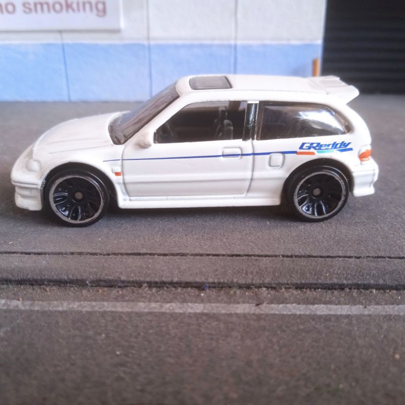 hot wheels hotwheels loose 90 Honda Civic EF JDM 1990 klasik classic Japan putih white greedy
