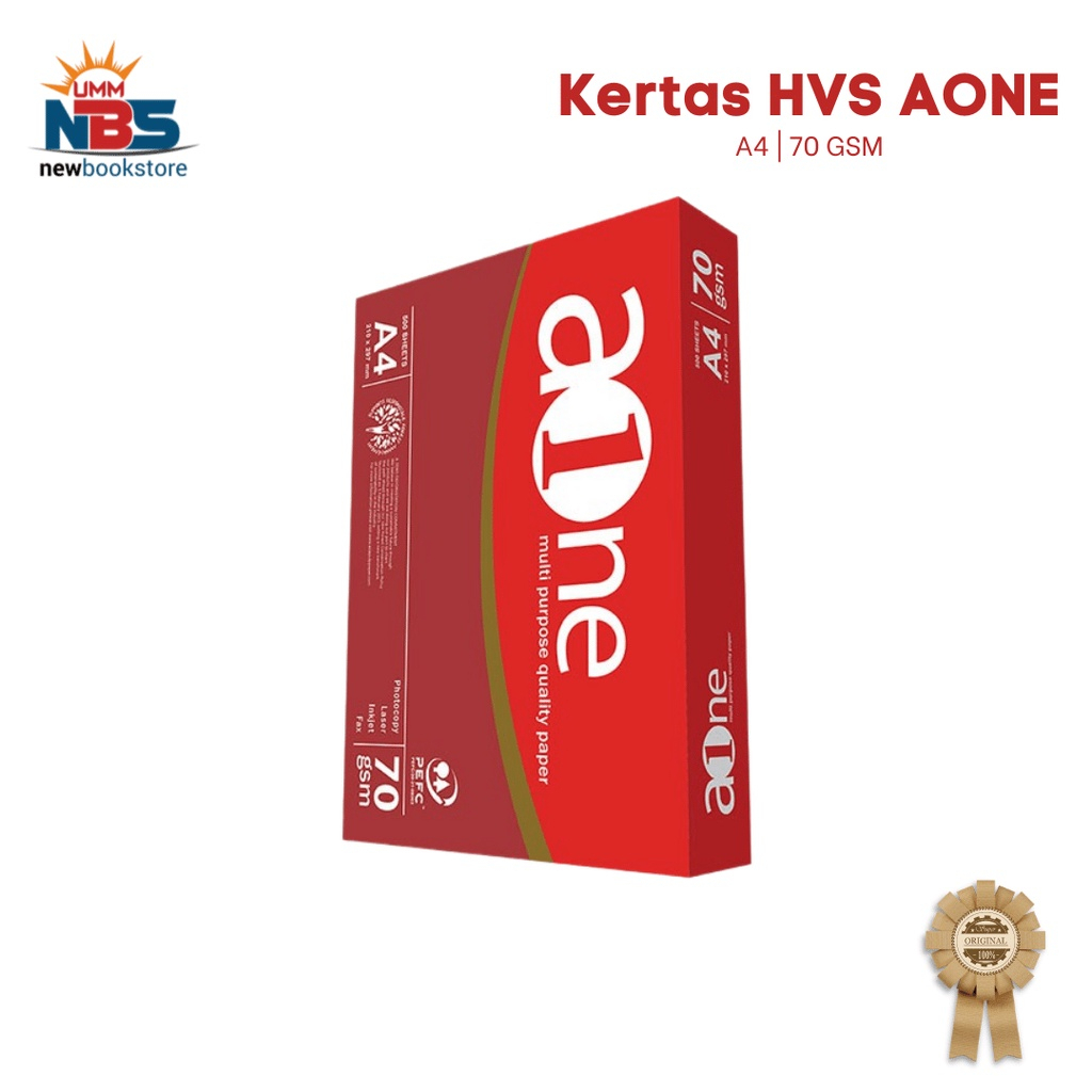 

Kertas Printer / Fotocopy | Kertas HVS AONE A4 / F4 70 gsm 1 RIM isi 500 Lembar