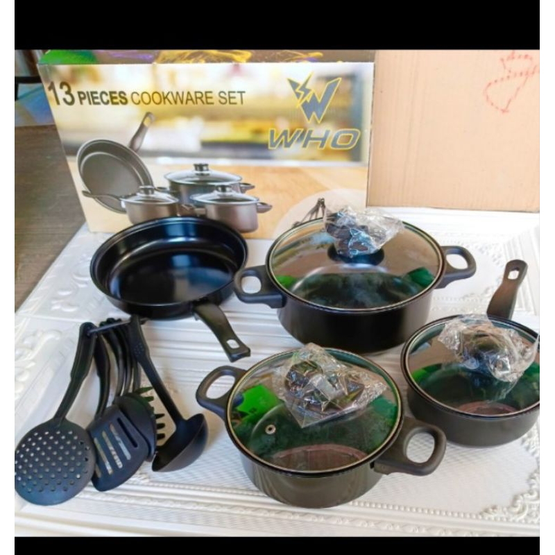 PANCI SET 13PCS COOKWARE HITAM