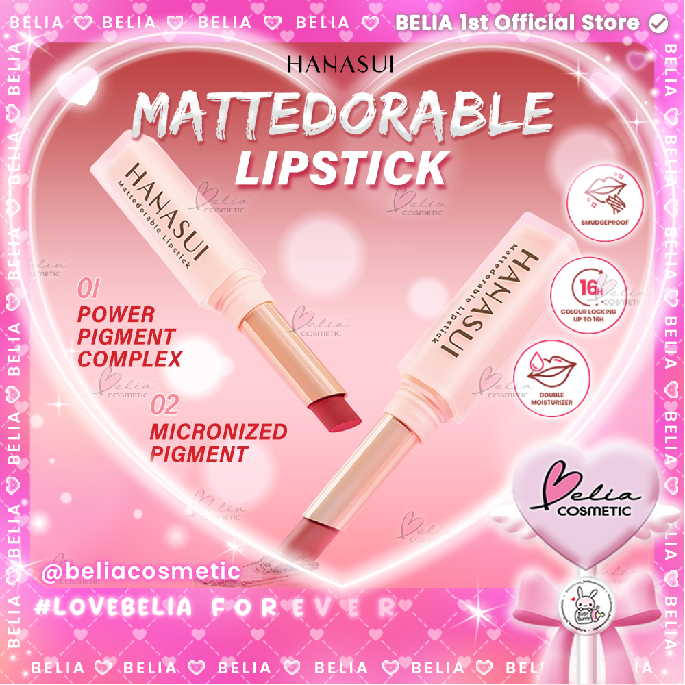 ❤ BELIA ❤ HANASUI Mattedorable Lipstick | Lipstick Anti Geser | Double Moisturizing | Lipstick Viral