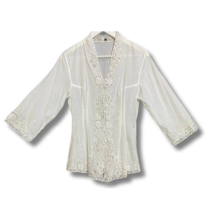 Kebaya Putih Katun Encim