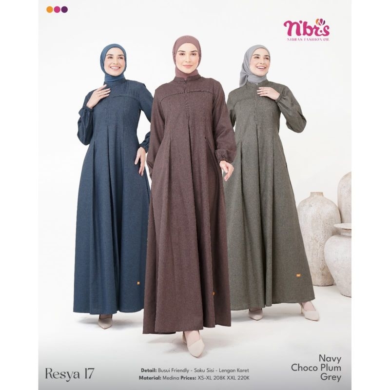 Original Nibras RESYA 17 Gamis Terbaru Nibras Resya 17