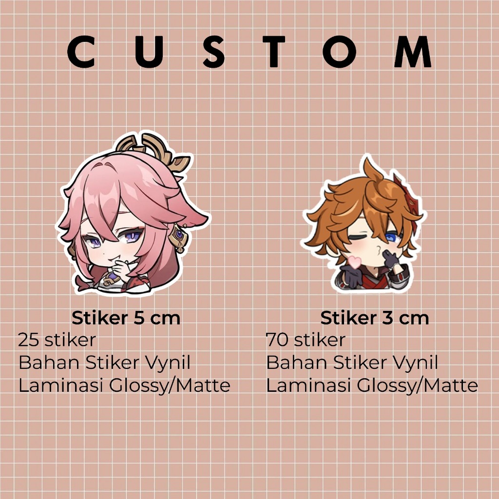 

CUSTOM STIKER bebas apa saja