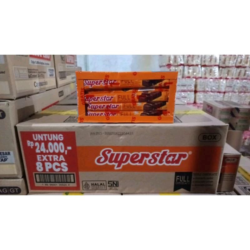 

superstar wafer coklat kartonan termurah KEMASAN BARU