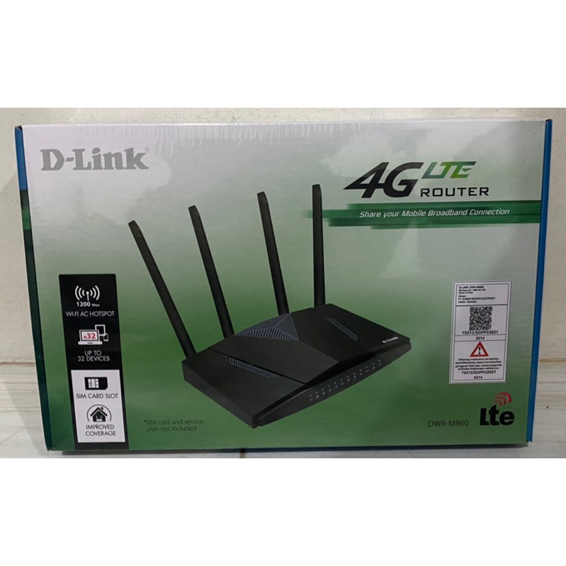 ROUTER WIFI D-LINK DWR-M960 4G LTE SPEEDS 1200 Mbps