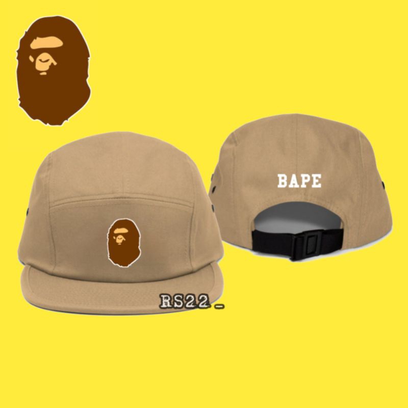 TOPI 5 PANEL BAPE - FIVE PANEL SIX PANEL SNAPBACK HAT CAP DISTRO/A BATHING APE